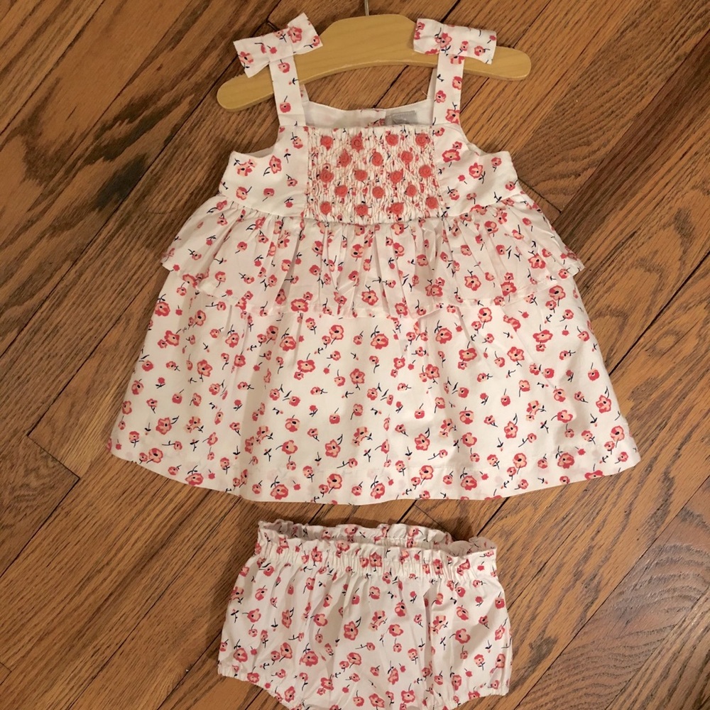 Nordstrom Smocked/Embroidered Dress + Bloomers